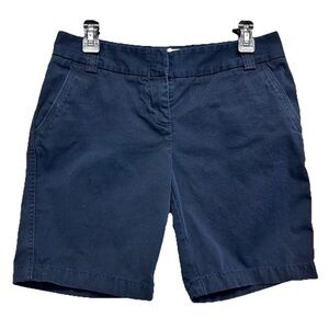 J. Crew Classic Twill Chino City Fit Shorts Navy Blue | Size 4
